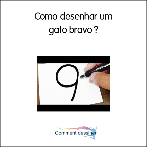 Como desenhar um gato bravo